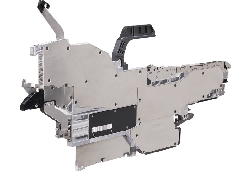 SMT tape feeder used to present components to a pick-and-place machine